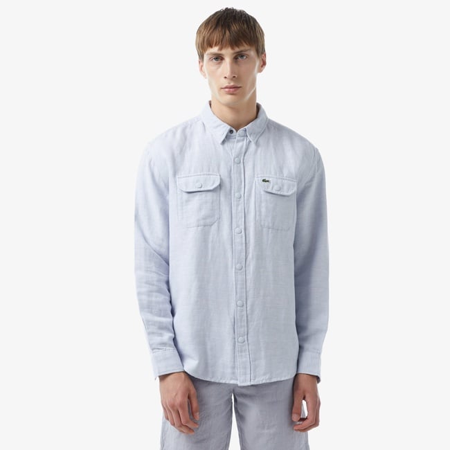  Lacoste Erkek Relaxed Fit Mavi Gömlek