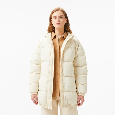  Lacoste Kadın Beyaz Mont