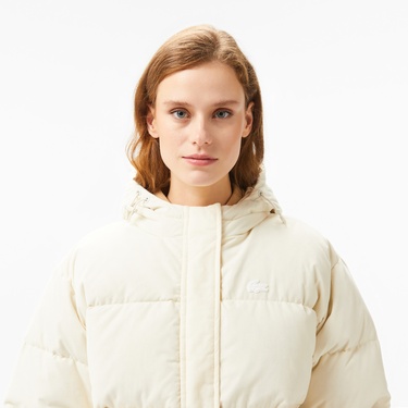  Lacoste Kadın Beyaz Mont
