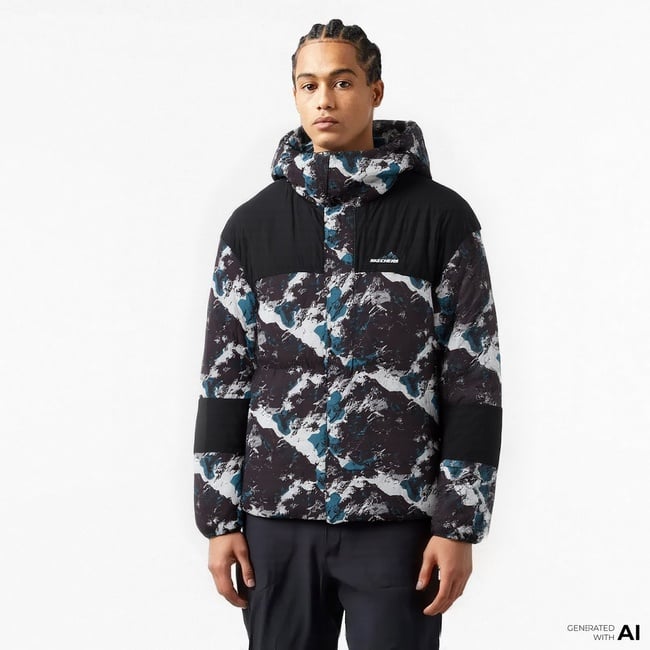  Skechers Outerwear Padded Erkek Renkli Günlük Mont