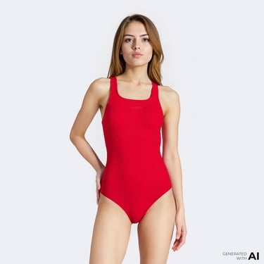  Speedo Eco End Medalist Kadın Kırmızı Mayo