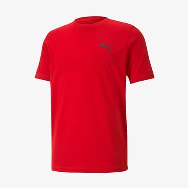  Puma Ess Big Logo Crew Tr Erkek Kırmızı Günlük T-Shirt