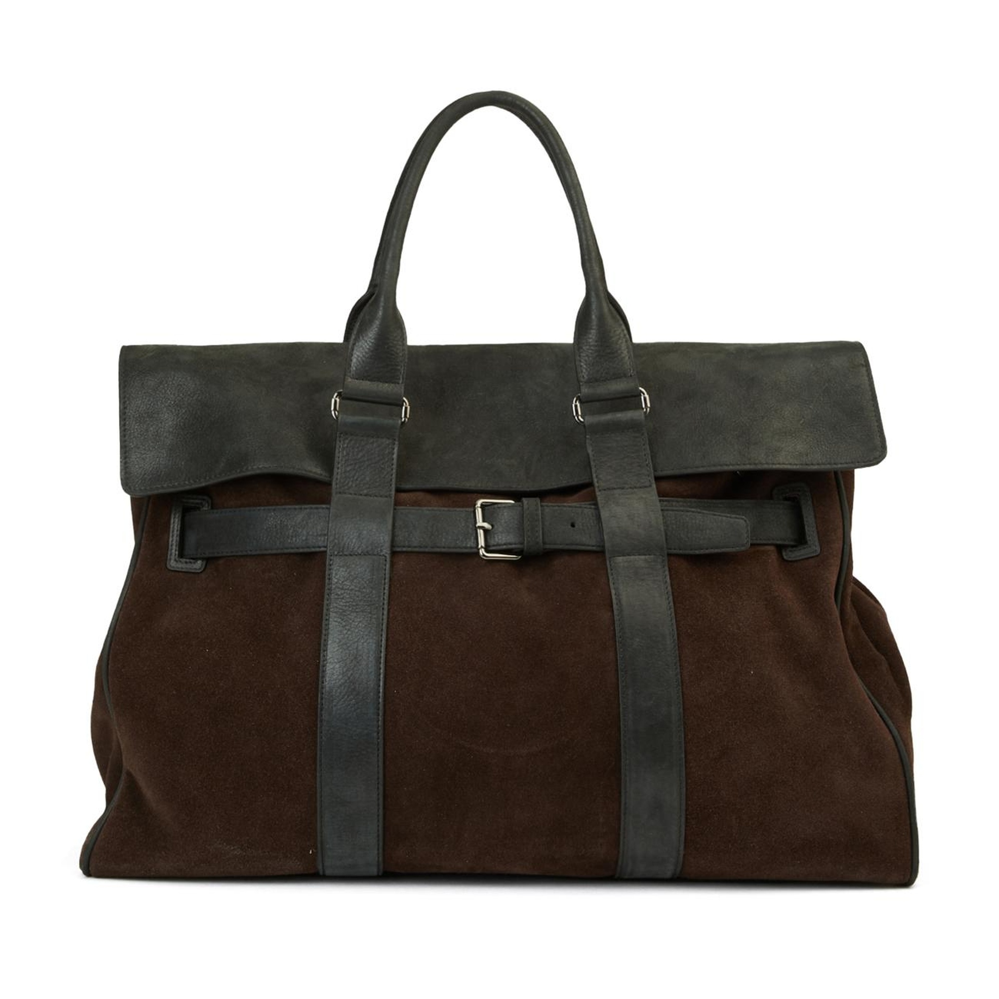 Network Erkek Siyah Süet Seyahat Çantası