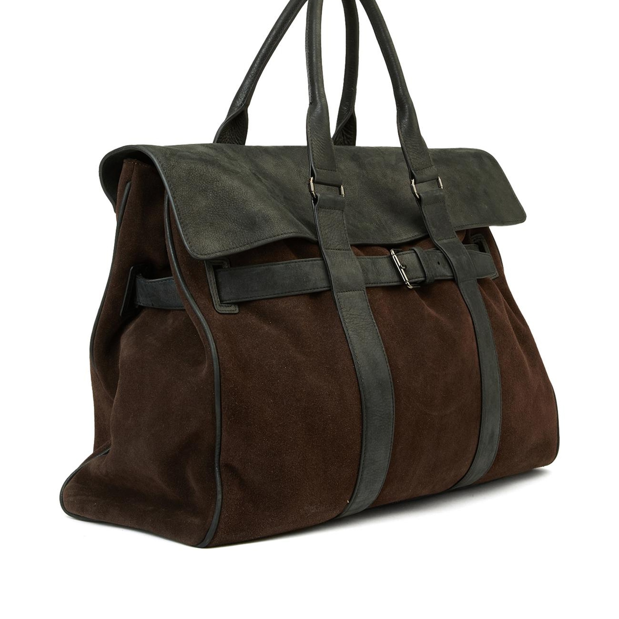 Network Erkek Siyah Süet Seyahat Çantası