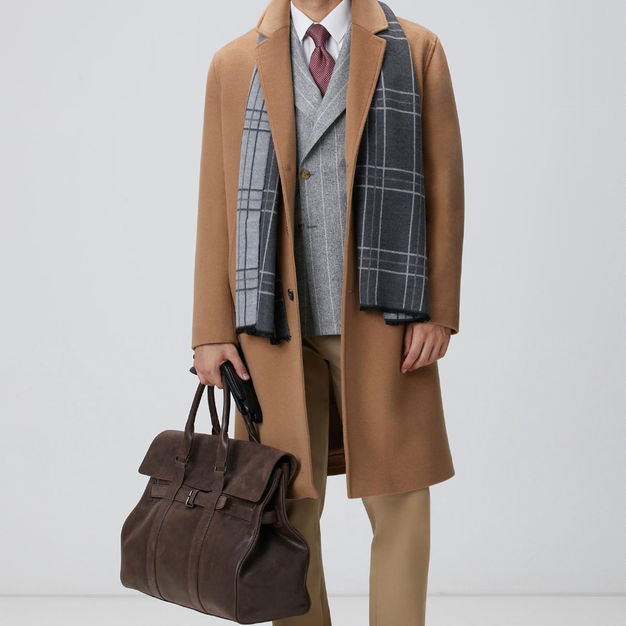 Network Erkek Kahverengi Deri Seyahat Çantası