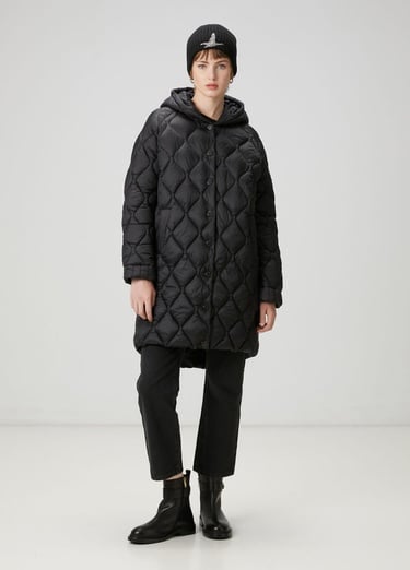  Beymen Club Kadın Siyah Kapüşonlu Kapitoneli Mont