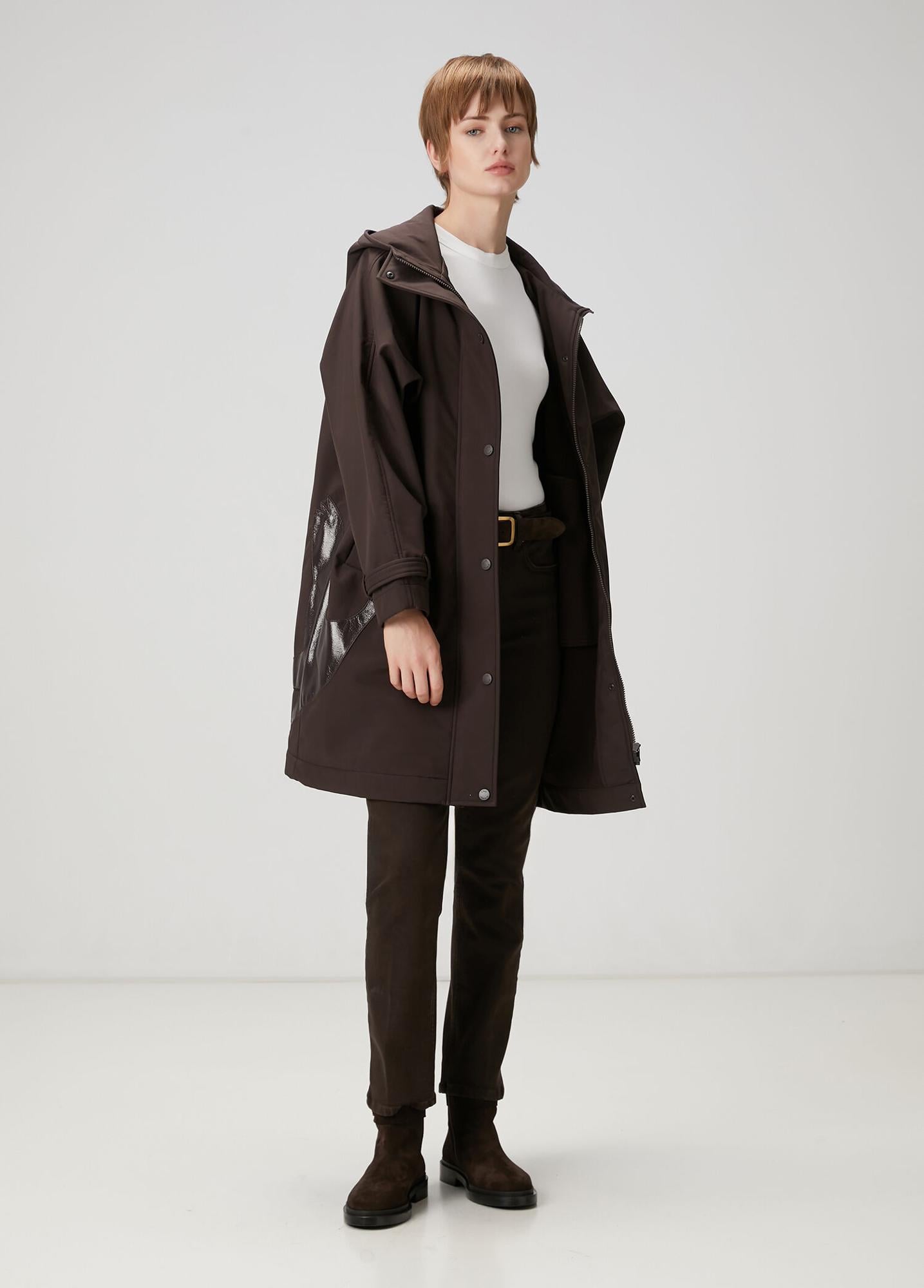  Beymen Club Kadın Kahverengi Kuş Aplikeli Kaban