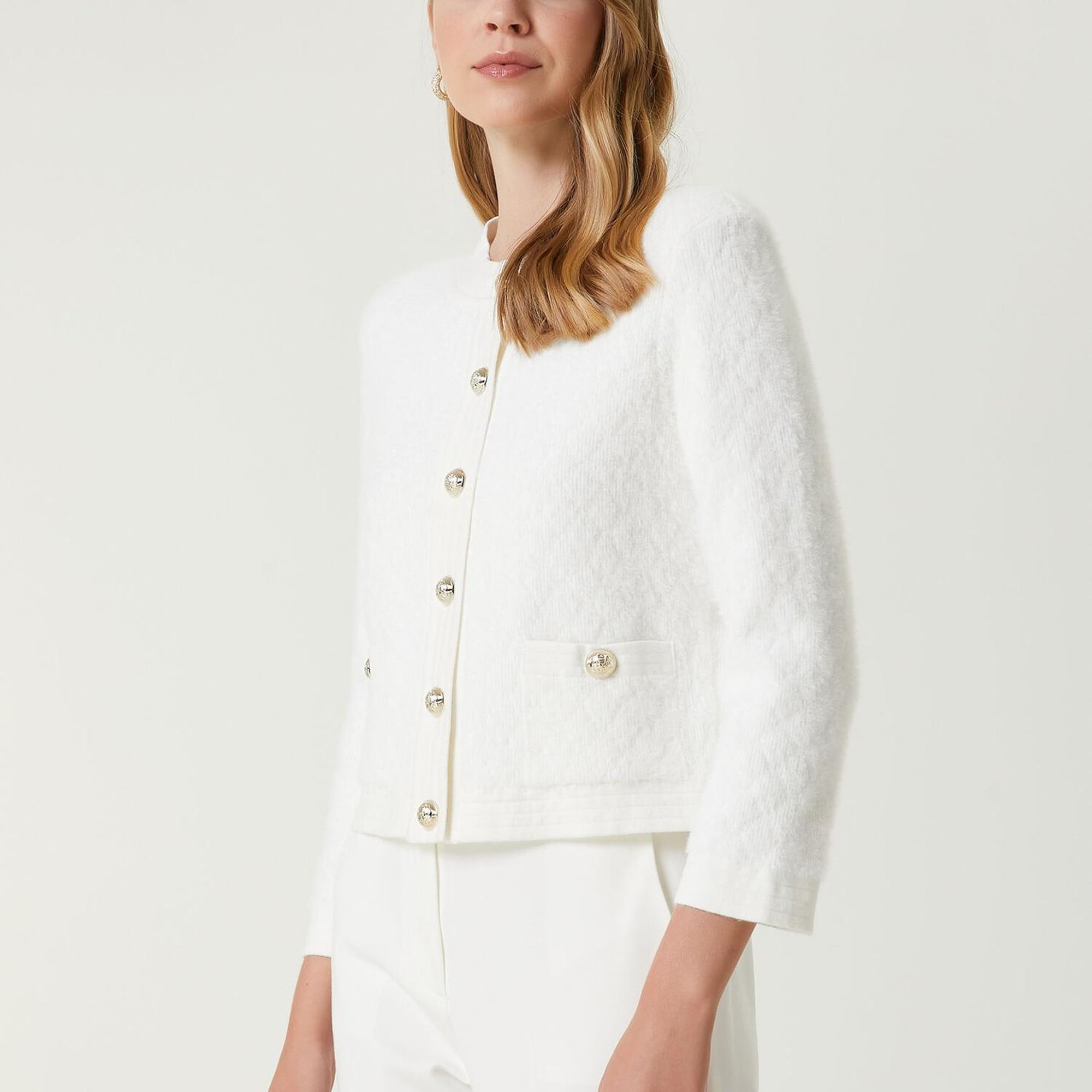 Beymen Club Kadın Kırık Beyaz Tüylü Hırka