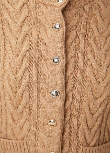  Beymen Club Kadın Bej Balıksırtı Desenli Hırka