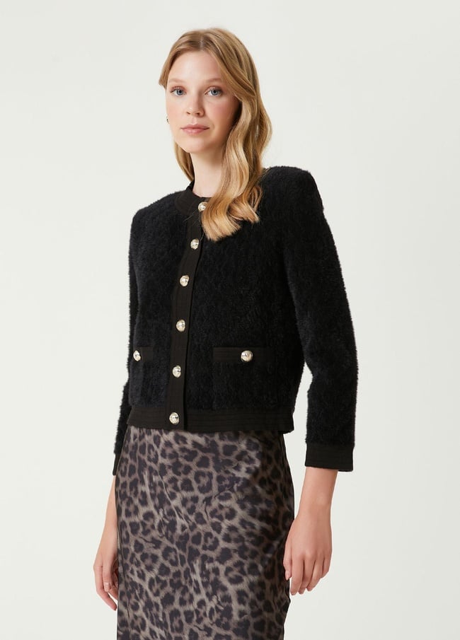  Beymen Club Kadın Siyah Tüylü Hırka