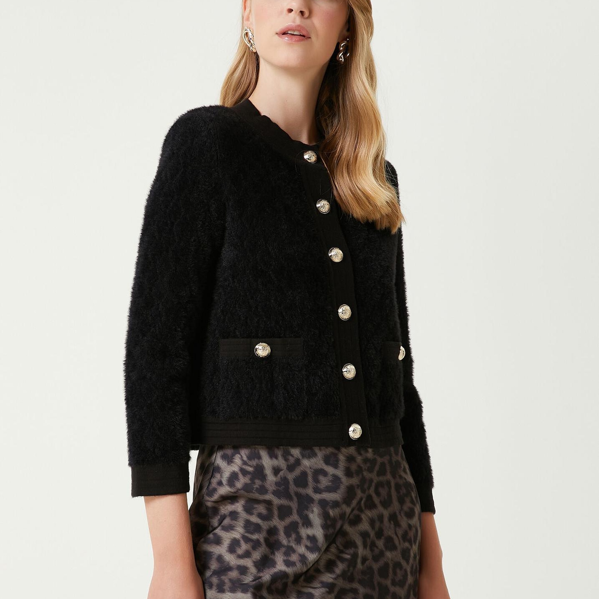 Beymen Club Kadın Siyah Tüylü Hırka