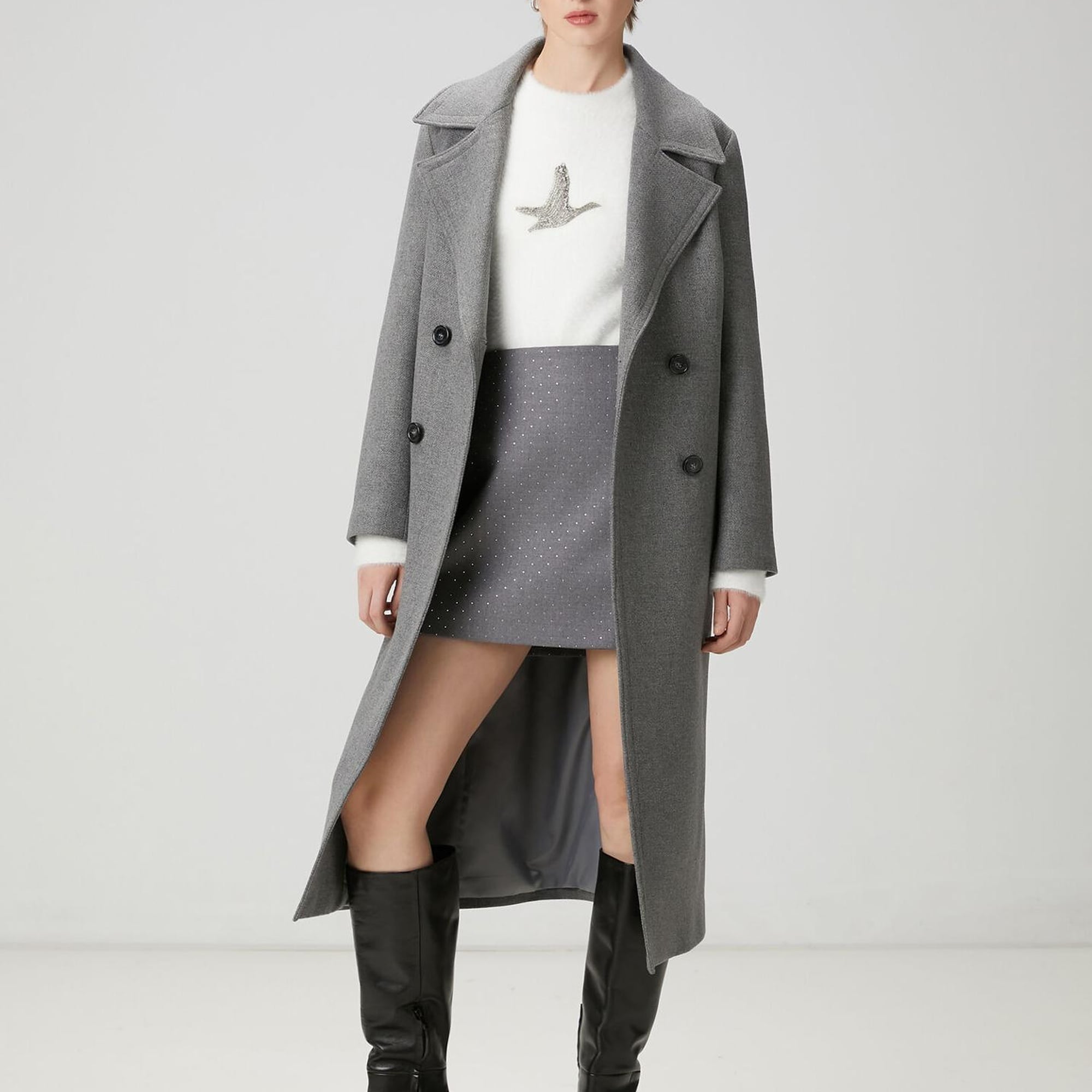 Beymen Club Kadın Beyaz İşlemeli Logolu Kazak