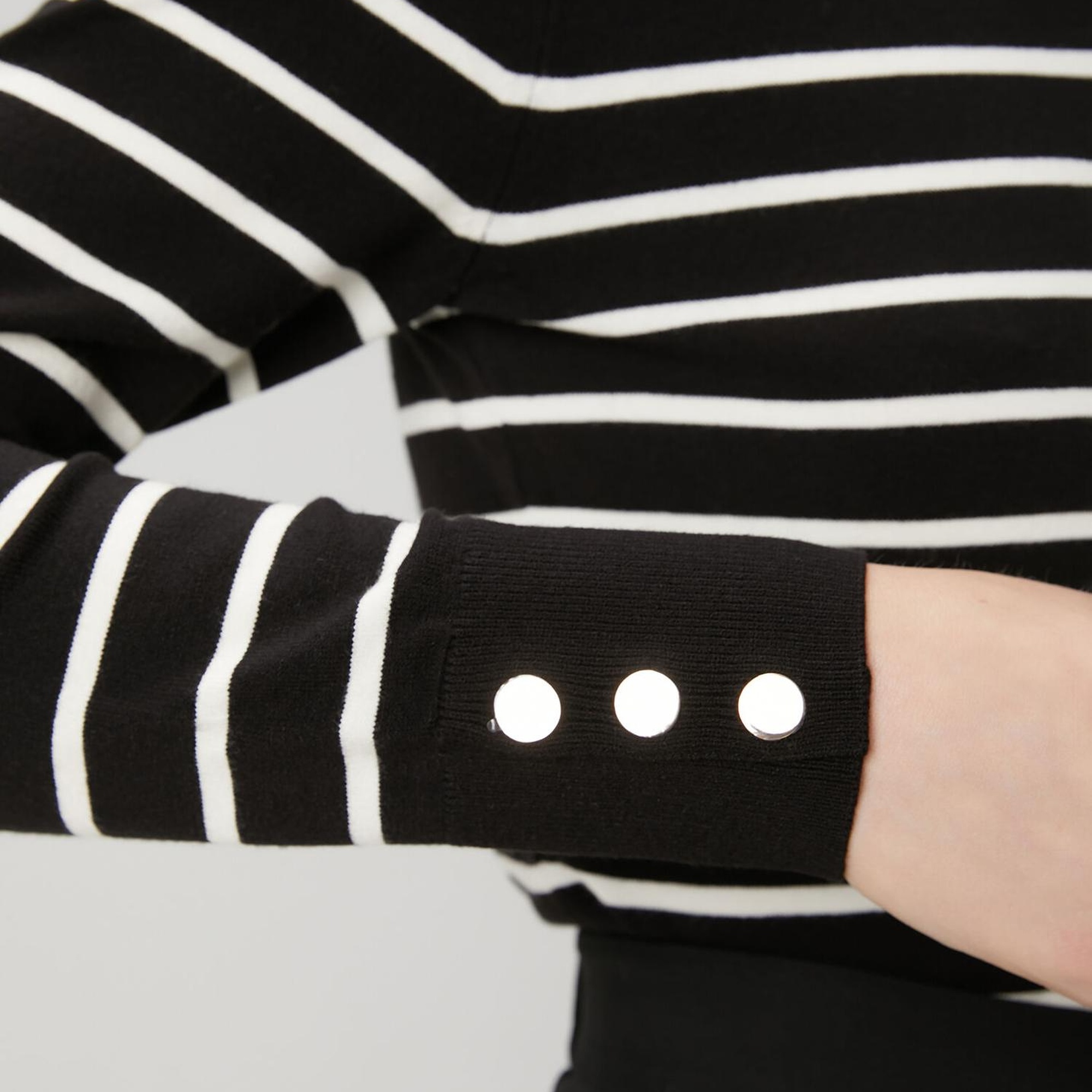 Beymen Club Kadın Siyah Beyaz Çizgili Kazak