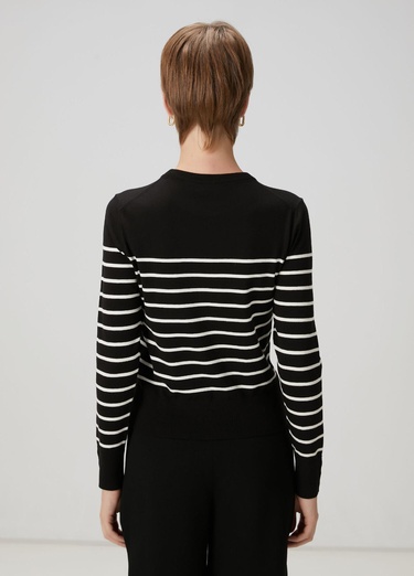  Beymen Club Kadın Siyah Beyaz Çizgili Kazak