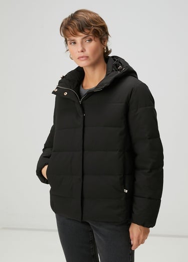  Beymen Club Kadın Siyah Kapüşonlu Basic Mont