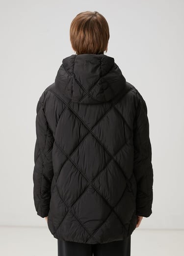  Beymen Club Kadın Siyah Kapüşonlu Puffer Mont
