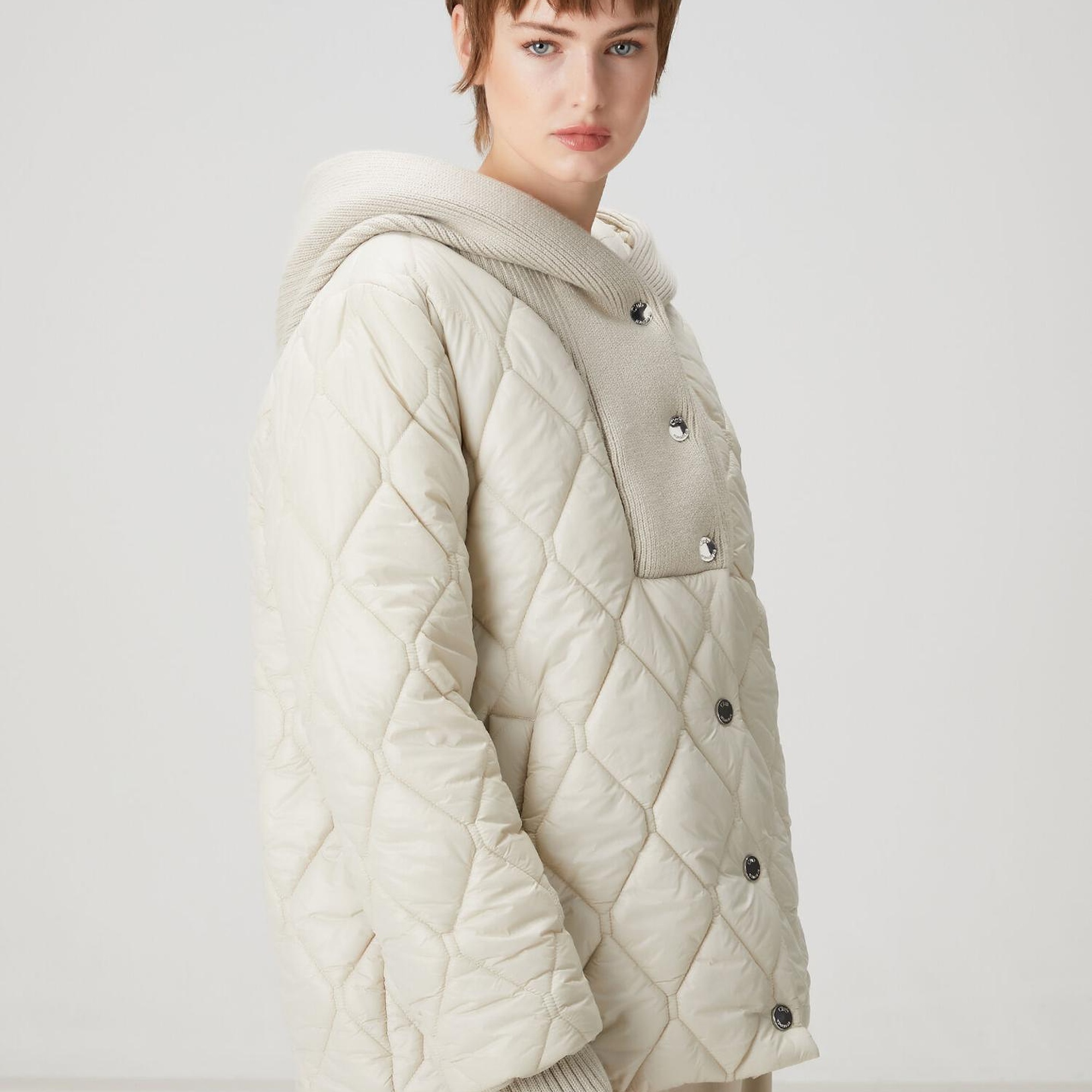 Beymen Club Kadın Bej Kapüşonlu Kapitoneli Mont