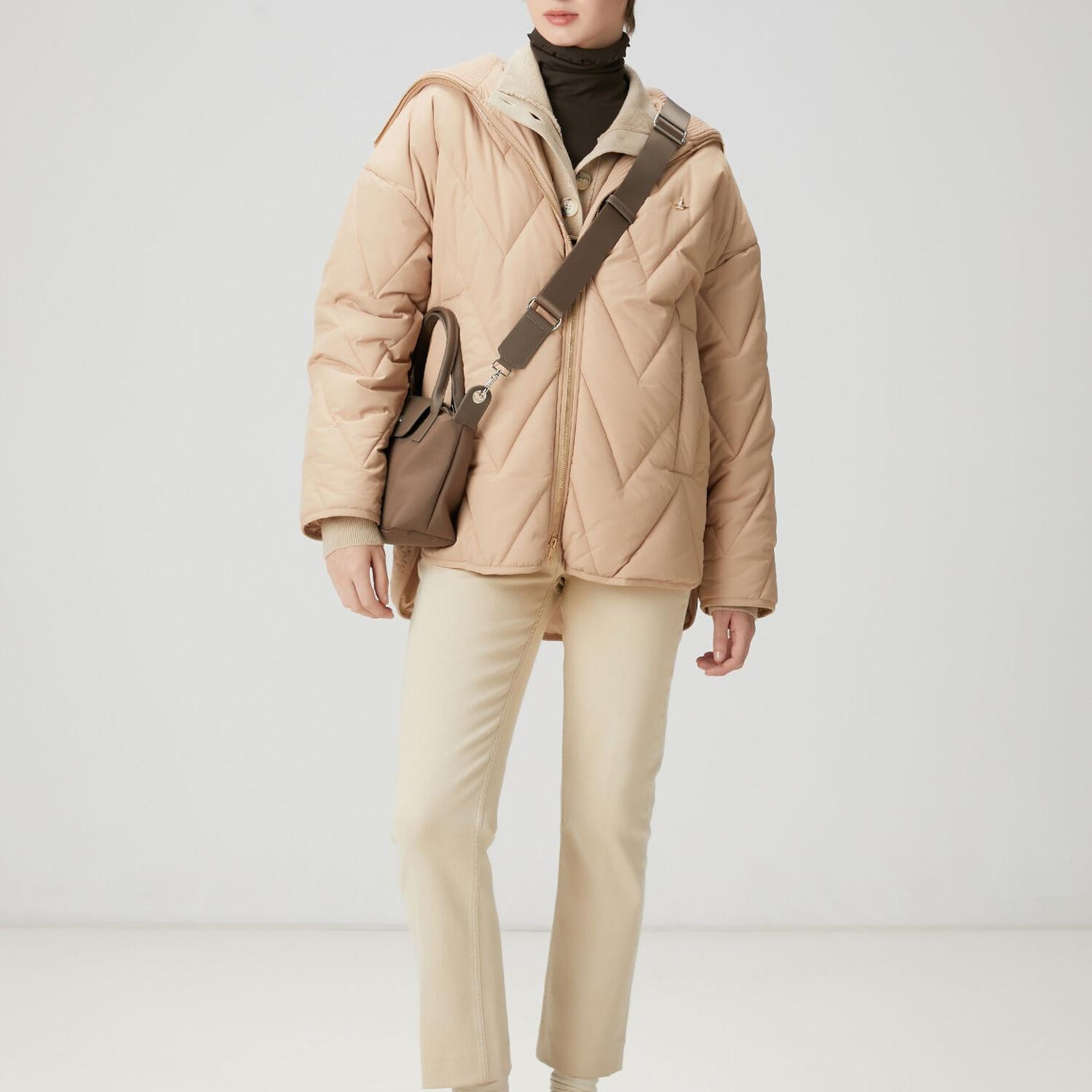 Beymen Club Kadın Kamel Zikzak Kapitoneli Mont