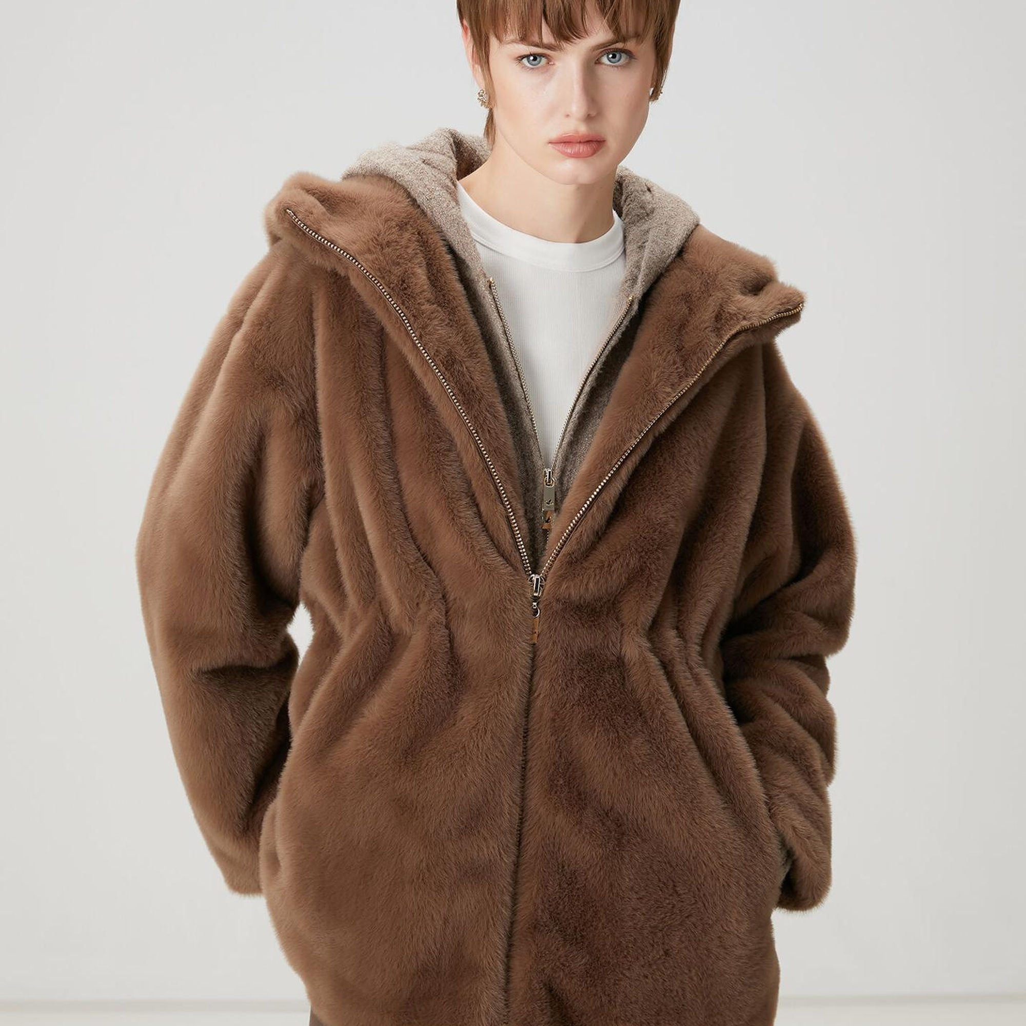 Beymen Club Kadın Vizon Kapüşonlu Mont