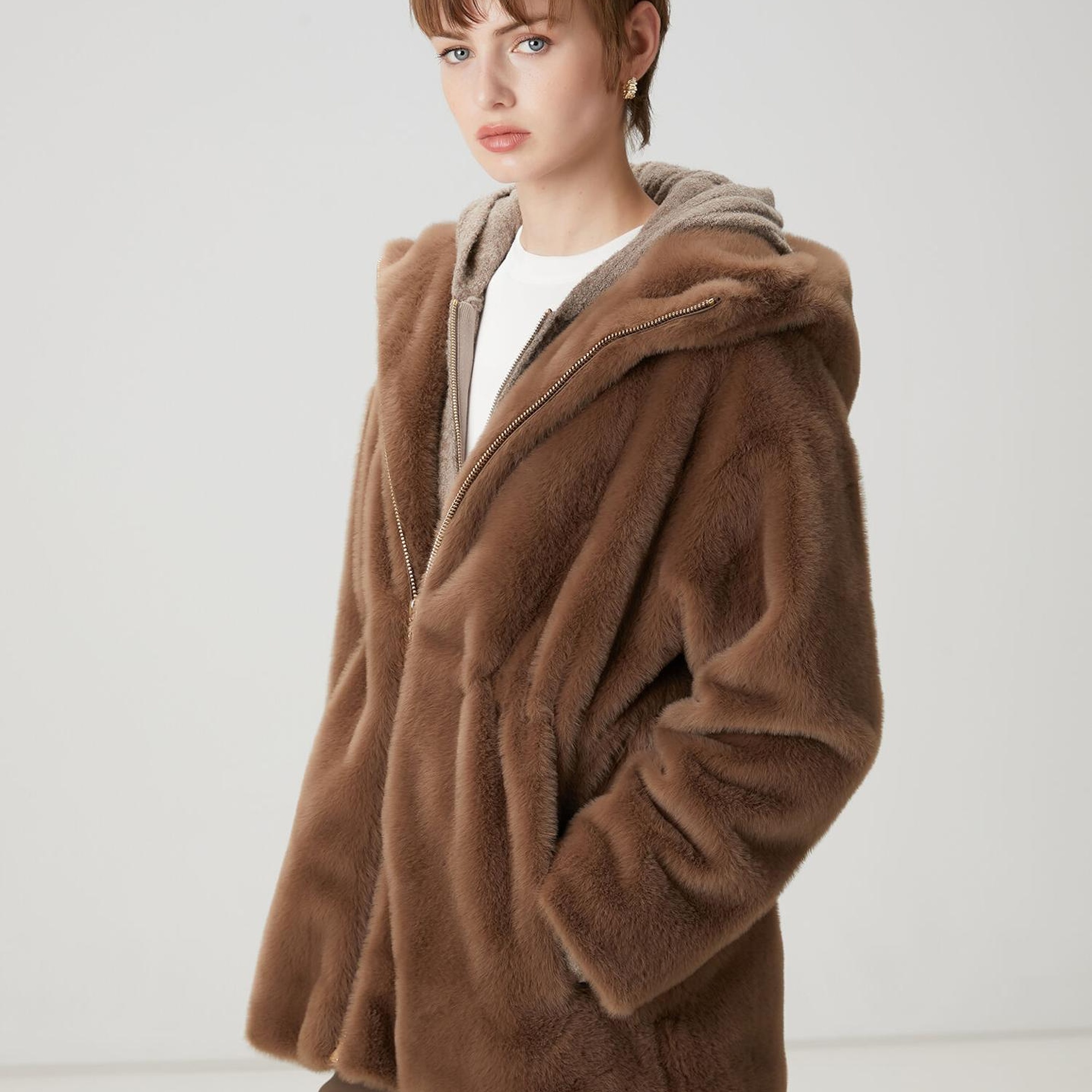 Beymen Club Kadın Vizon Kapüşonlu Mont