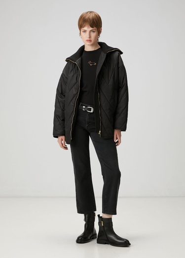  Beymen Club Kadın Siyah Kapitoneli Mont