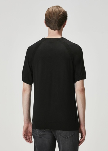  Beymen Club Erkek Siyah Kısa Kollu Kazak