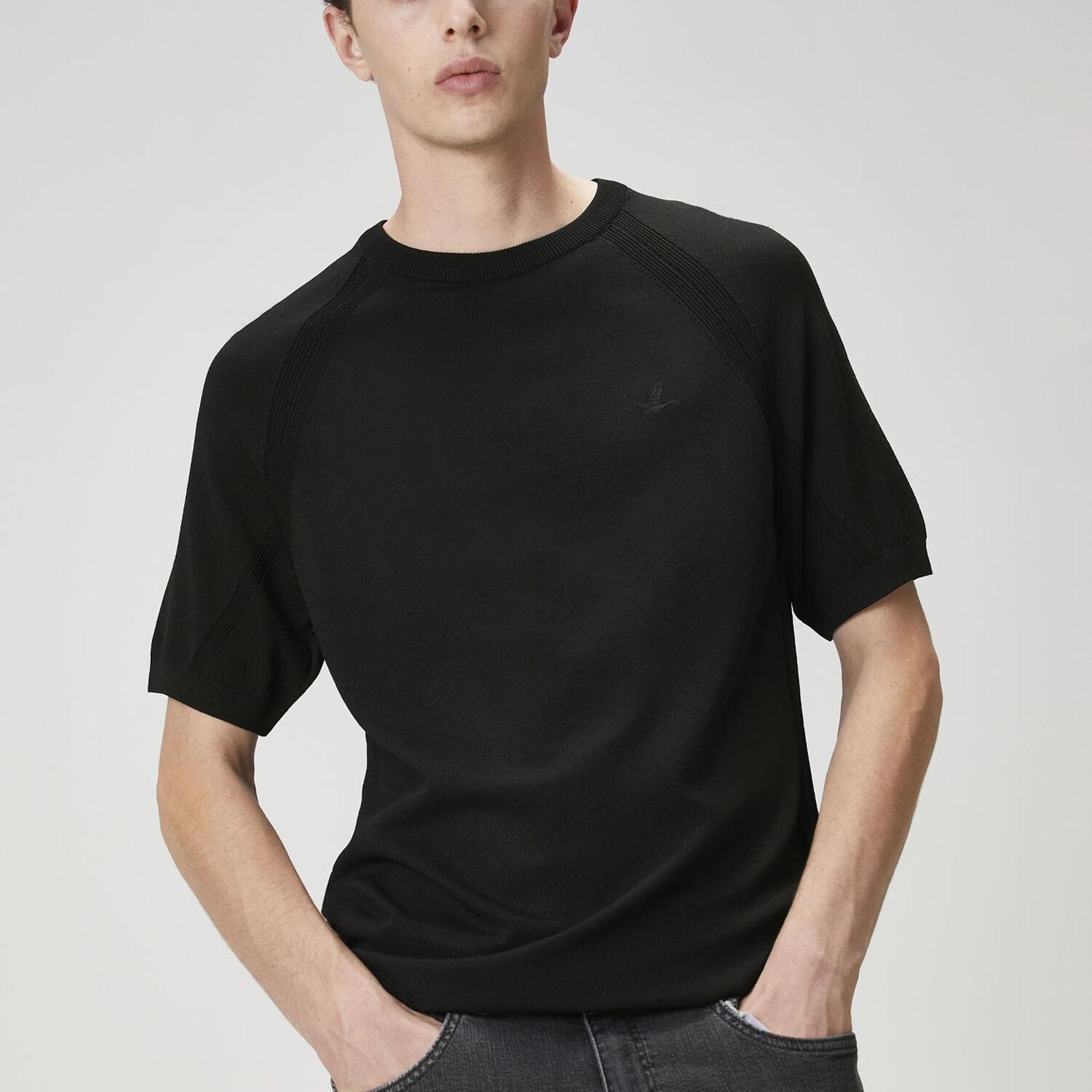 Beymen Club Erkek Siyah Kısa Kollu Kazak