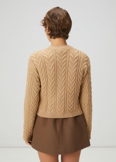  Beymen Club Kadın Camel Balıksırtı Örgü Hırka