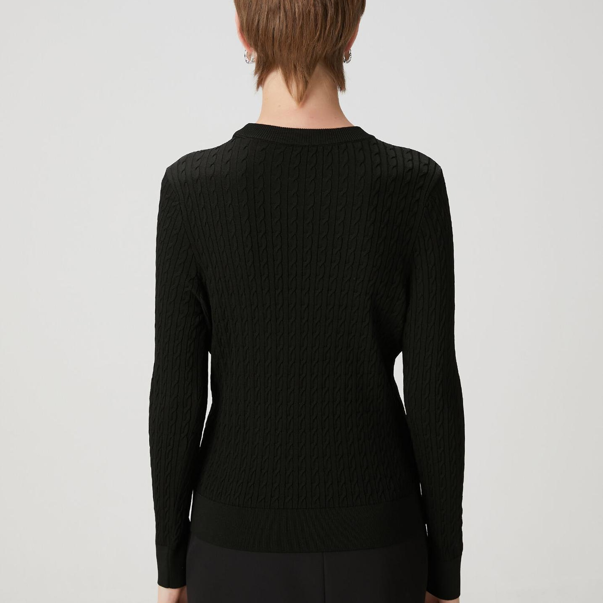 Beymen Club Kadın Siyah Saç Örgü Kazak