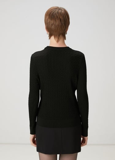  Beymen Club Kadın Siyah Saç Örgü Kazak