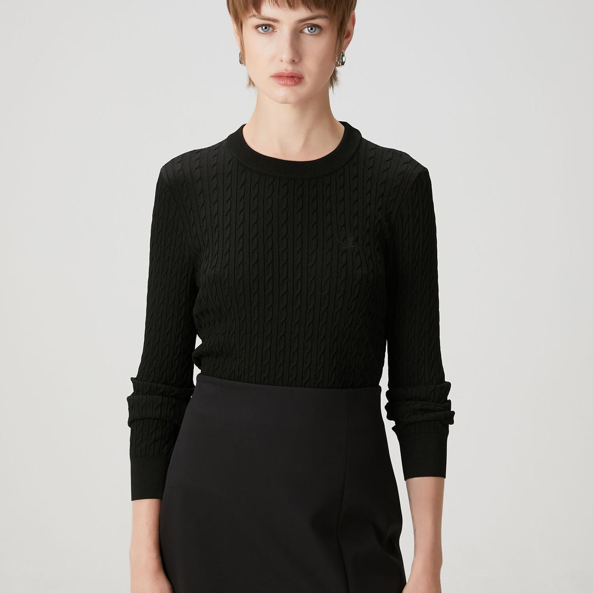 Beymen Club Kadın Siyah Saç Örgü Kazak