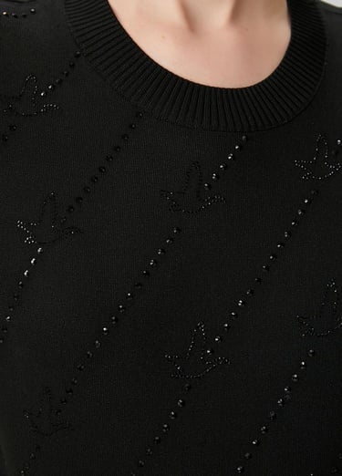  Beymen Club Kadın Siyah Taşlı Triko