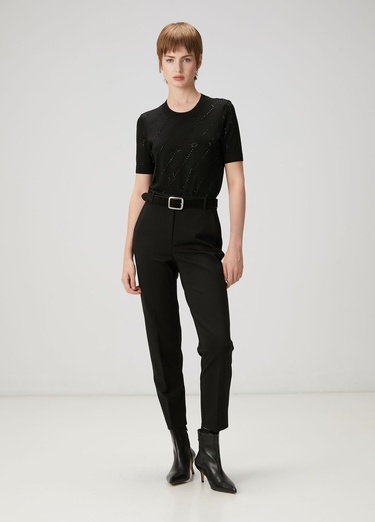  Beymen Club Kadın Siyah Taşlı Triko