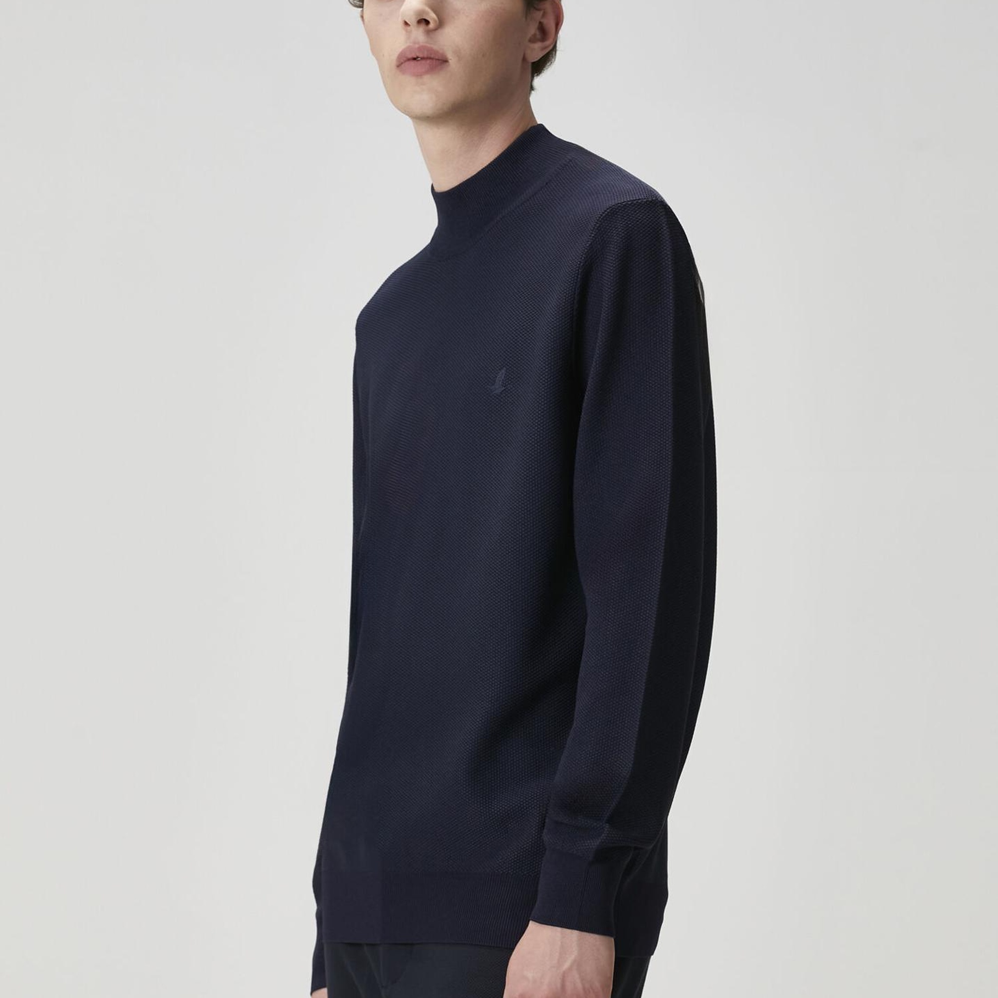 Beymen Club Erkek Lacivert Yarım Balıkçı Yaka Kazak