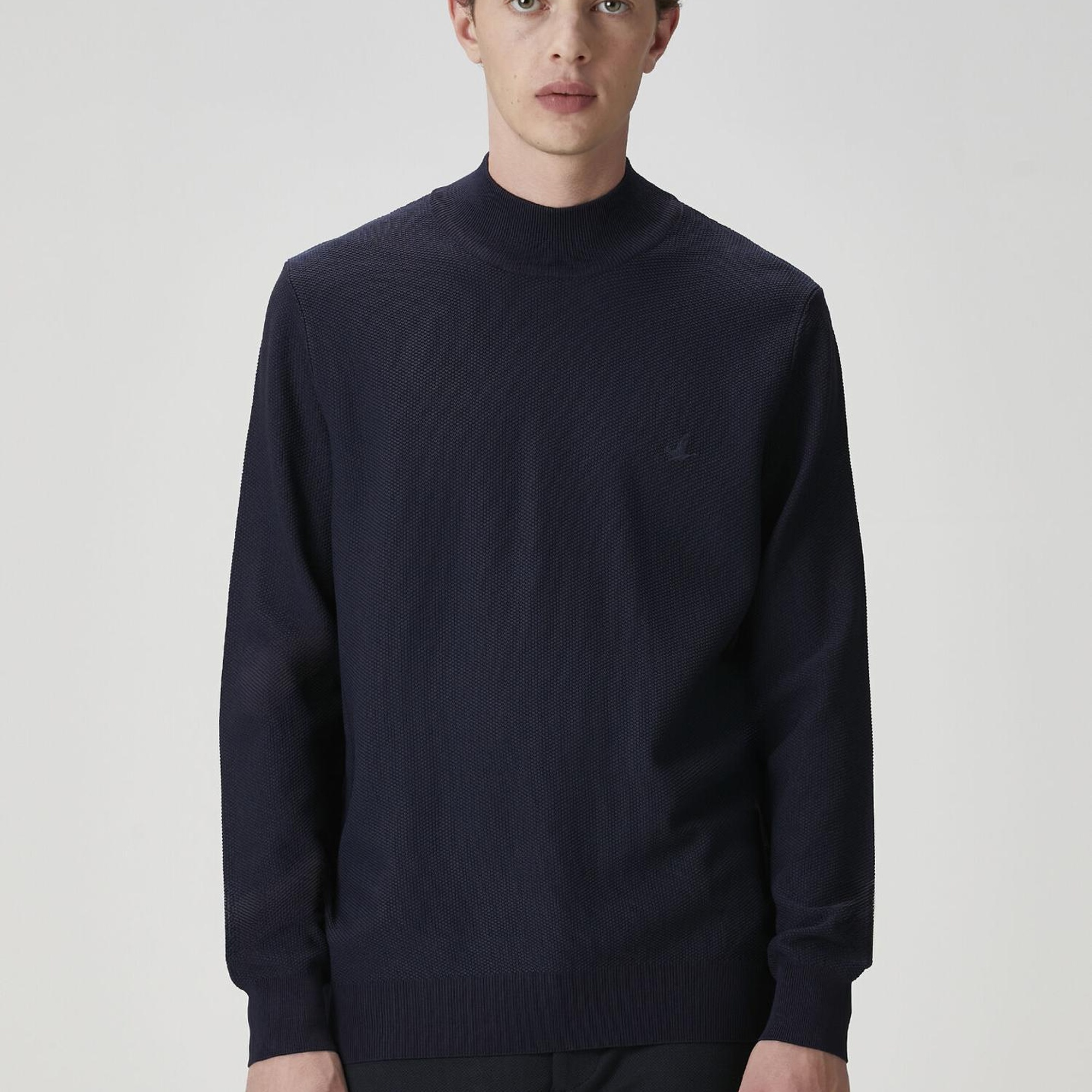 Beymen Club Erkek Lacivert Yarım Balıkçı Yaka Kazak