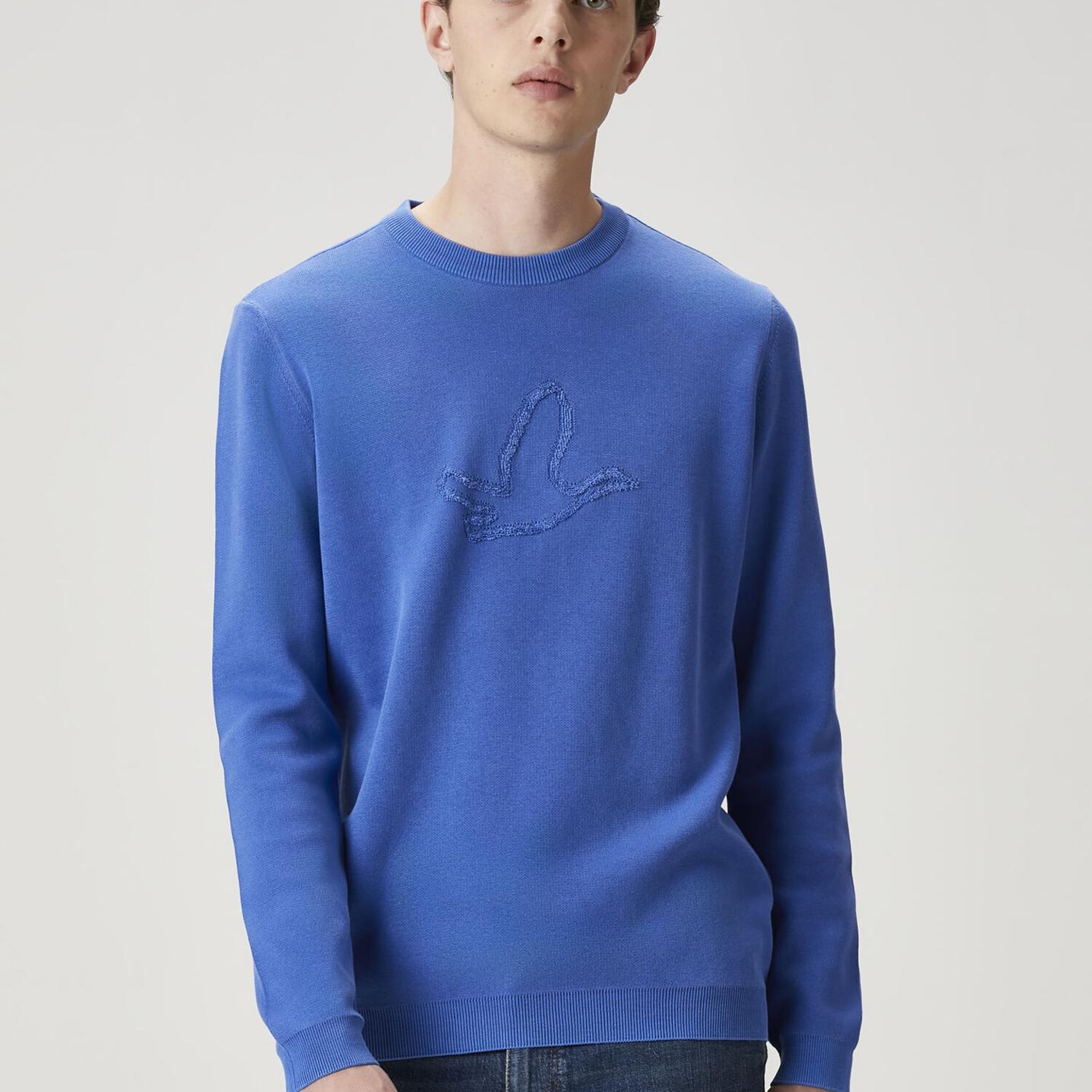 Beymen Club Erkek Saks Logo Jakarlı Kazak