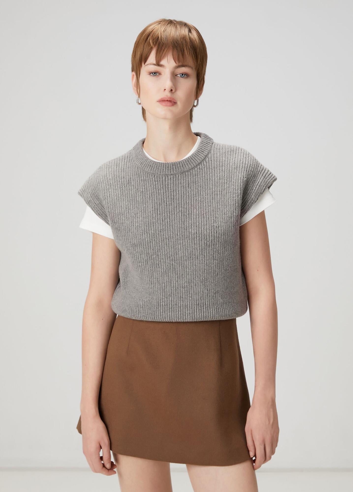  Beymen Club Kadın Gri Melanj Yün Süveter