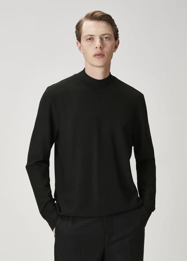  Beymen Club Erkek Siyah Yarım Balıkçı Yaka Kazak