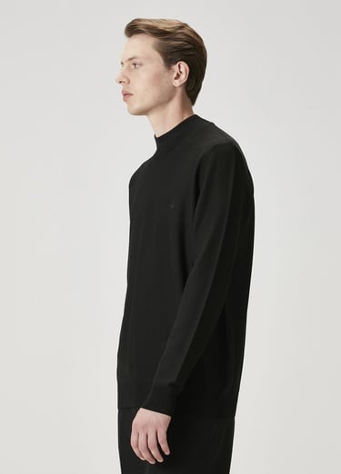  Beymen Club Erkek Siyah Yarım Balıkçı Yaka Kazak