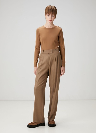  Beymen Club Kadın Tarçın Omzu Düğmeli Triko