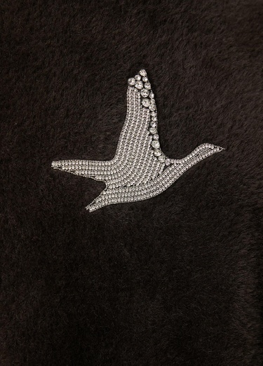  Beymen Club Kadın Kahverengi Taşlı Logo Detaylı Kazak