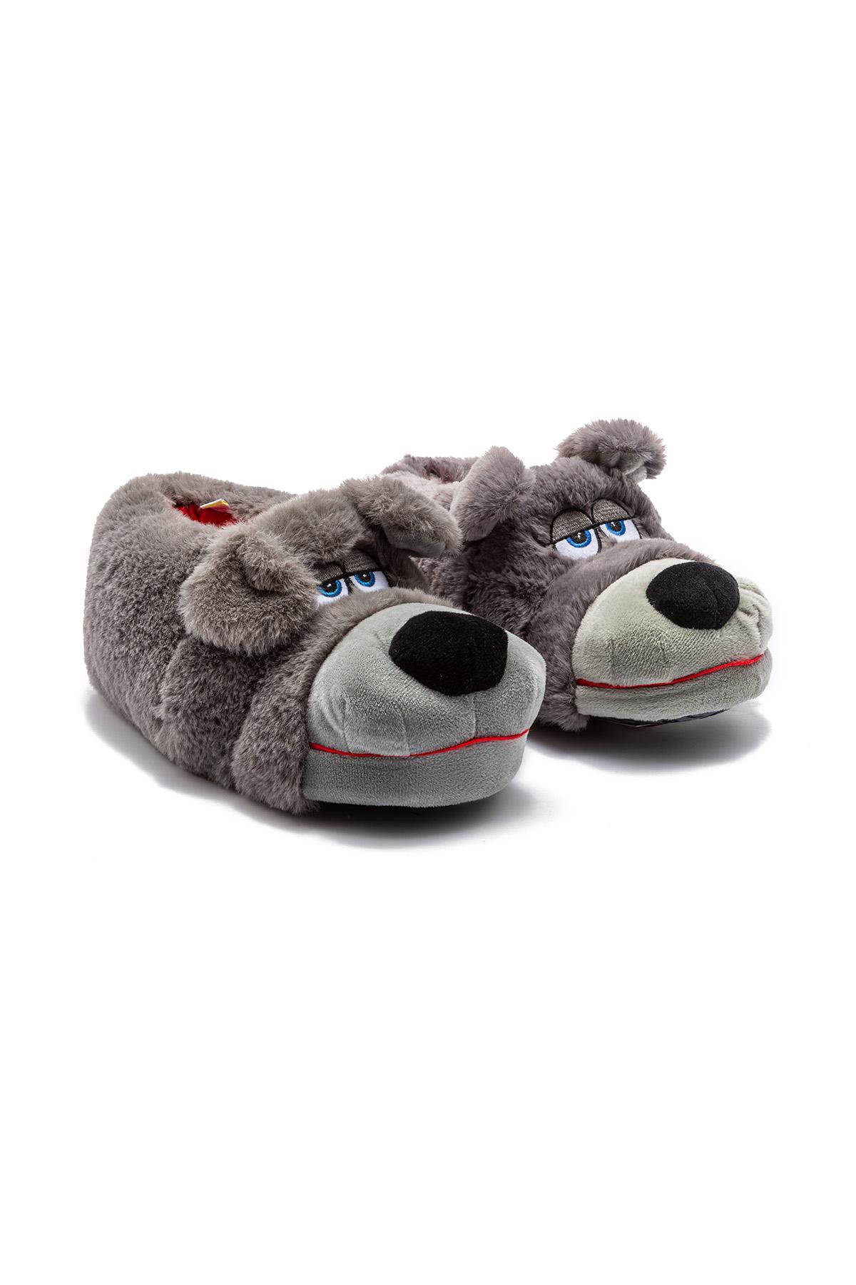  Lodi Çocuk Hayvanlı Panduf Gri 30/35