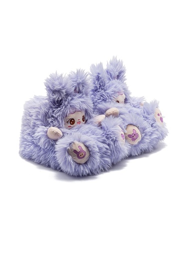  Lingo Kadın Hayvanlı Panduf Mor 36/41