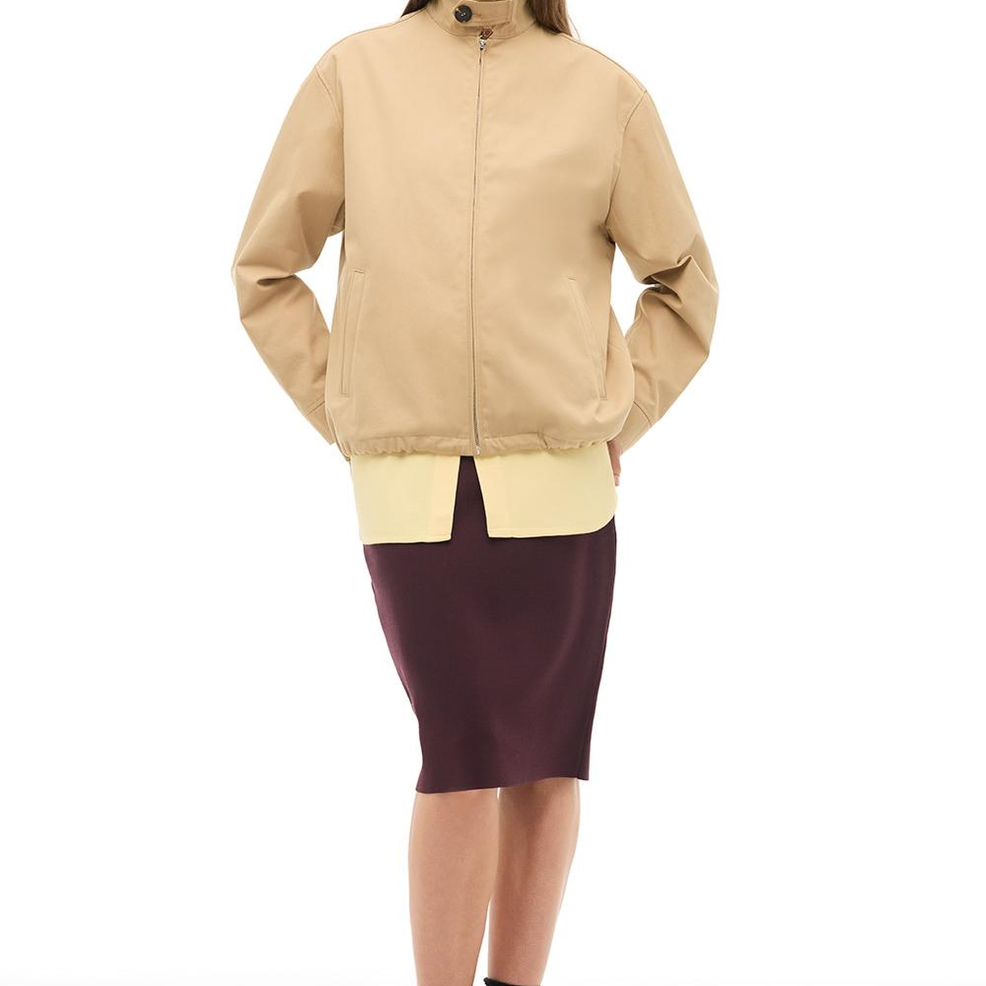 %100 Pamuk Açık Devetüyü Mont