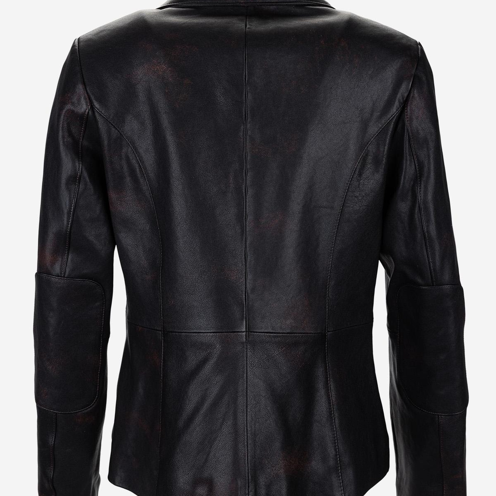 Valmenti Kadın Hakiki Deri Kızıl Eskitme Deri Mont