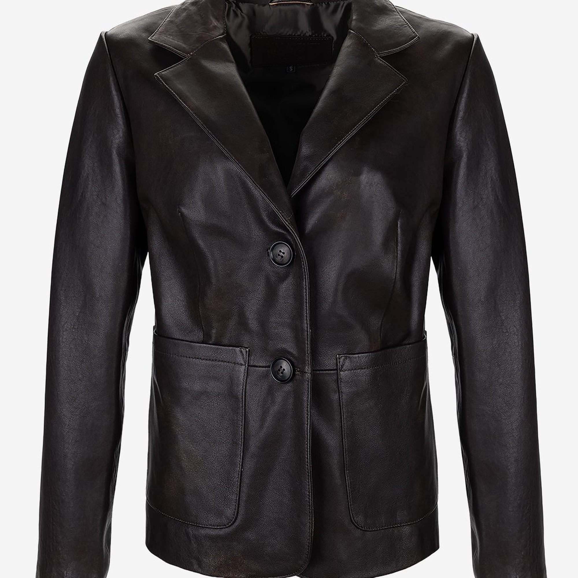 Valmenti Kadın Hakiki Deri Viski Eskitme Deri Mont