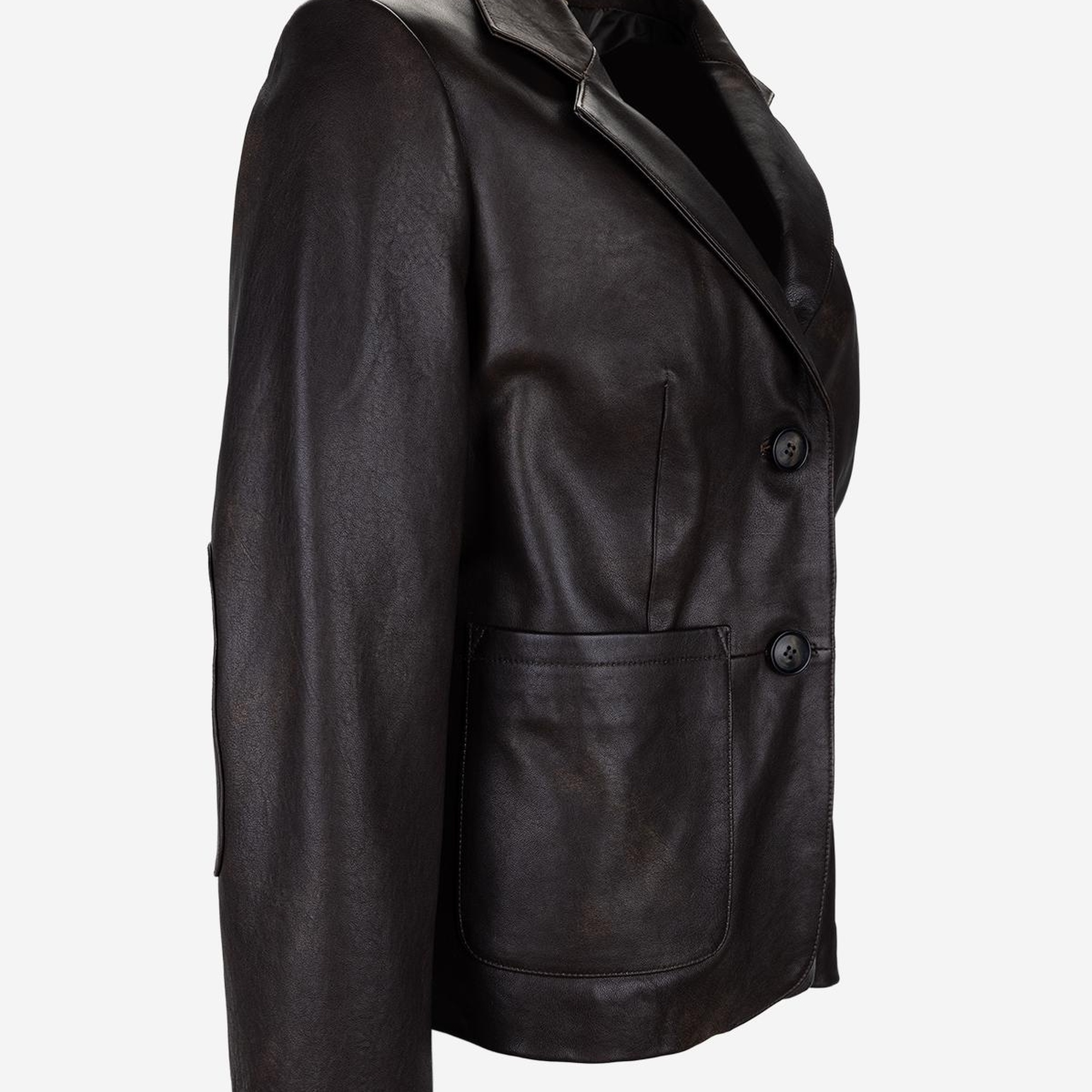 Valmenti Kadın Hakiki Deri Viski Eskitme Deri Mont