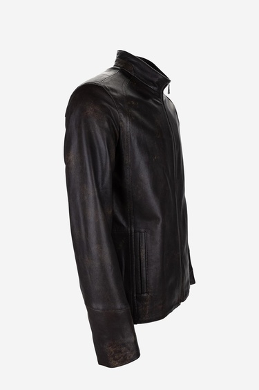  Valmenti Erkek Hakiki Deri Viski Eskitme Deri Mont