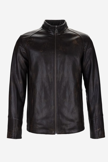  Valmenti Erkek Hakiki Deri Viski Eskitme Deri Mont