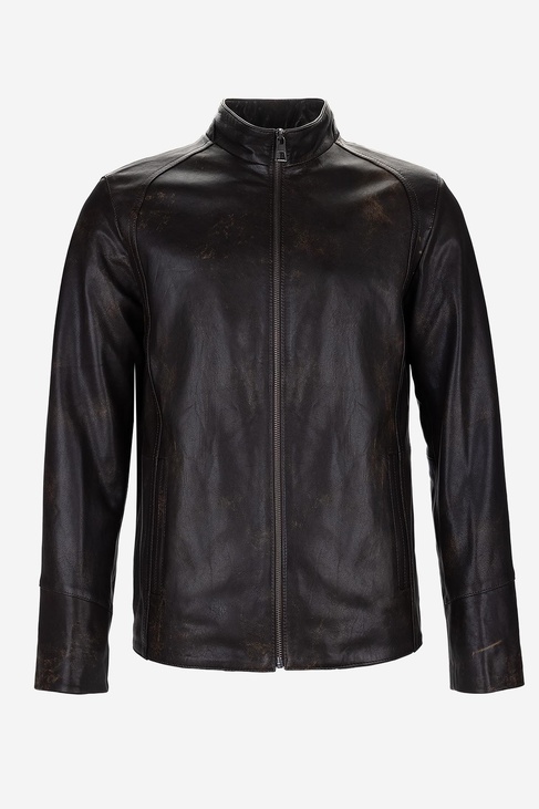  Valmenti Erkek Hakiki Deri Viski Eskitme Deri Mont